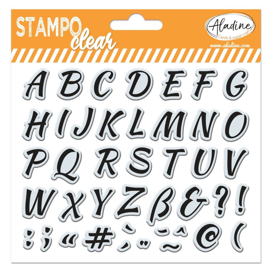 SET TAMPONS ALADINE - STAMPO CLEAR - ALPHABET - 42 PIÈCES