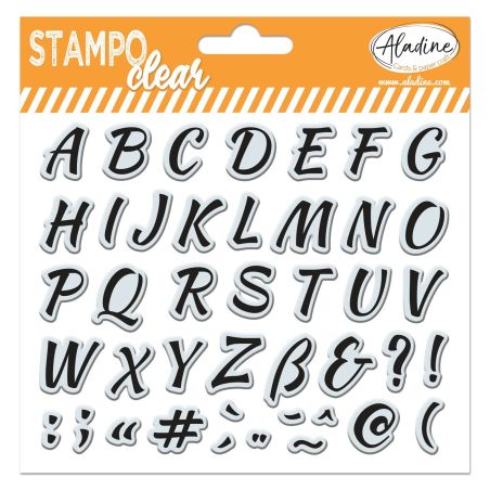 SET TAMPONS ALADINE - STAMPO CLEAR - ALPHABET - 42 PIÈCES