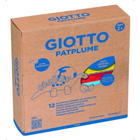 GIOTTO PATE A MODELER SOUPLE - ASSORTIMENT DE 12 COULEURS 350G