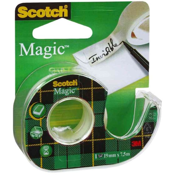 RUBAN ADHESIF SCOTCH MAGIC AVEC DEVIDOIR 19MMx7,5M