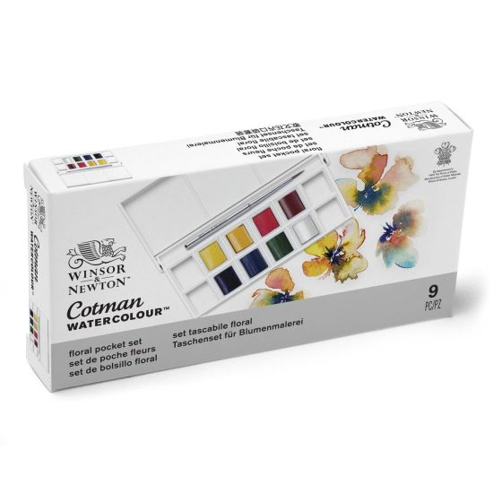 BOITE AQUARELLE 8 1/2 GODETS - FLORAL WINSOR&NEWTON