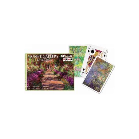 LOT DE 2 JEUX DE 55 CARTES - MONEY GALLERY GIVERNY