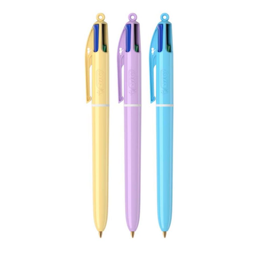 BIC 4 COULEURS PASTEL 1,0 MM POINTE MOYENNE