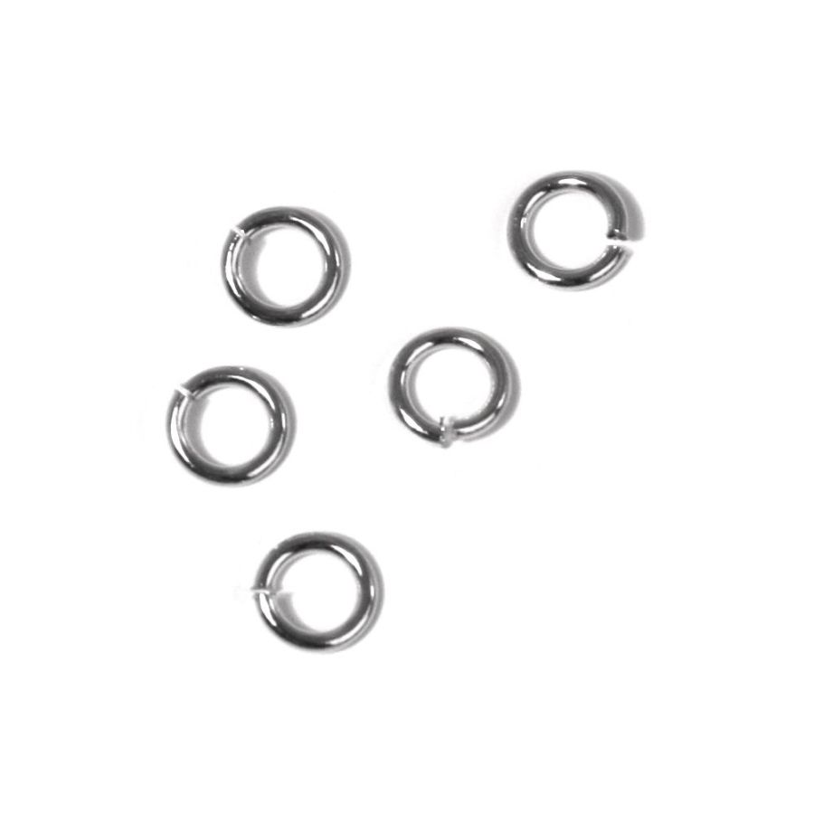 ANNEAUX 4,6 MM DIAMETRE 1 MM ARGENT 20 PIECES