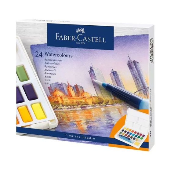 SET 12 DEMI-GODET AQUARELLE FABER CASTELL