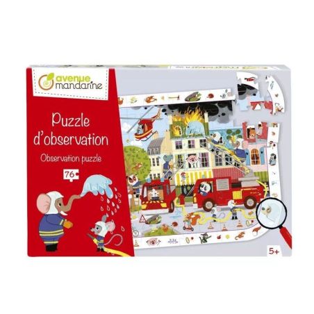 PUZZLE OBSERVATION POMPIERS 76 PIECES