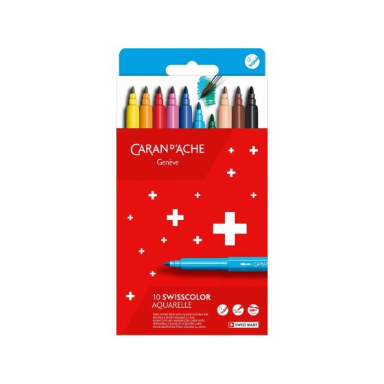 SWISSCOLOR ETUI EN CARTON DE 10 FEUTRES AQUARELLABLES