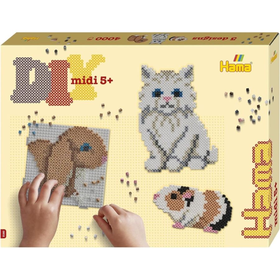 BOITE PERLES HAMA MIDI - ANIMAUX DE COMPAGNIE