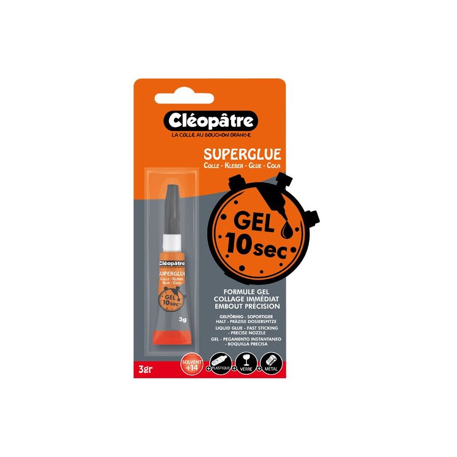 COLLE SUPER GLUE GEL - 3G - CLÉOPÂTRE