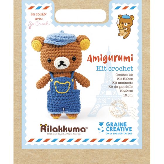 KIT AMIGURUMI RILAKKUMA SALOPETTE