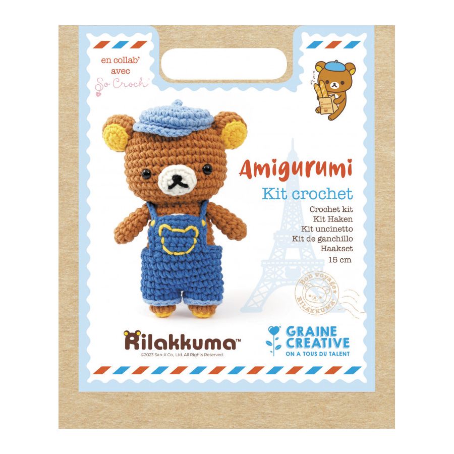 KIT AMIGURUMI RILAKKUMA SALOPETTE