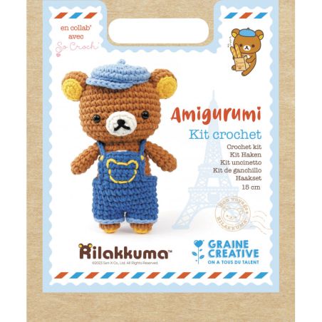 KIT AMIGURUMI RILAKKUMA SALOPETTE