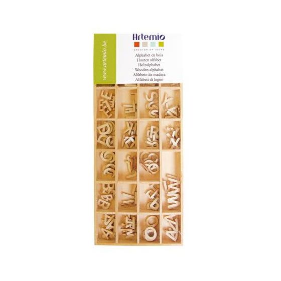 Silhouette Alphabet en bois 162 pcs