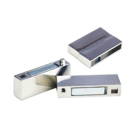 FERMOIR AIMANTE ARGENT 25X5X10MM