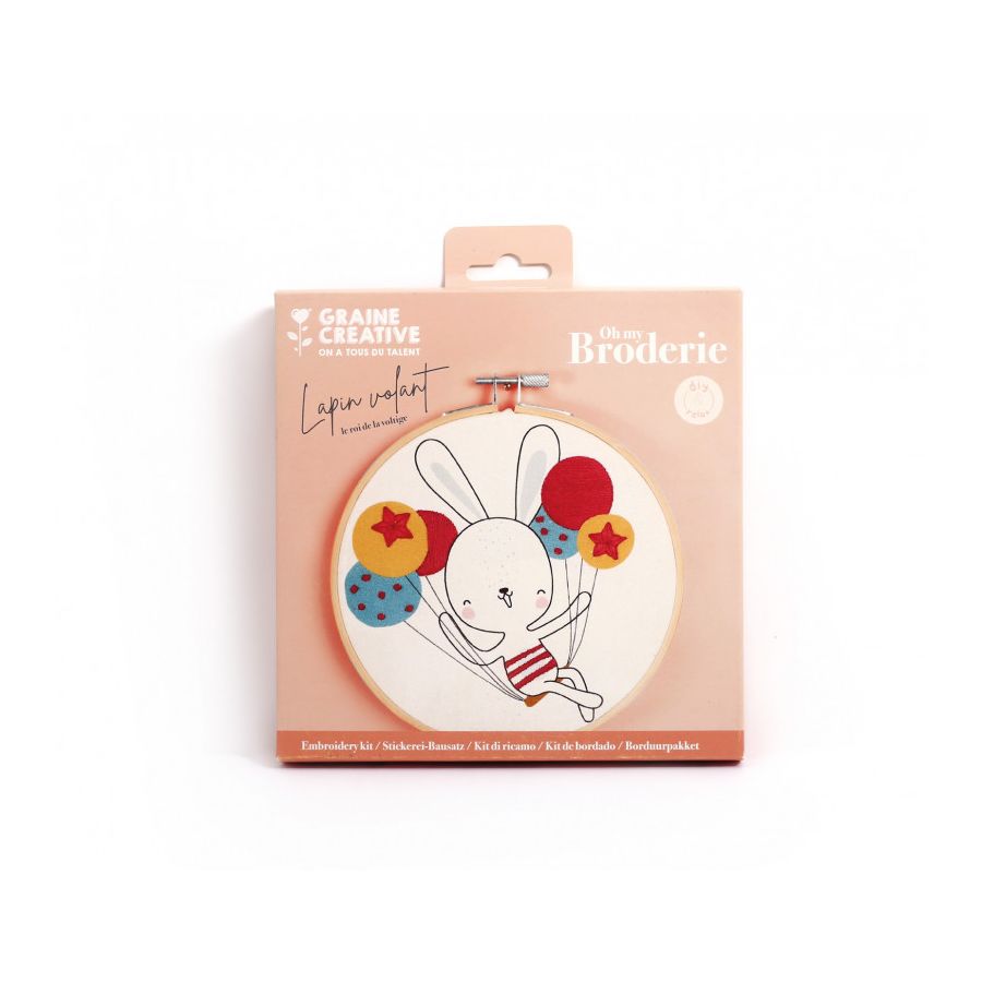 KIT BRODERIE LAPIN VOLANT