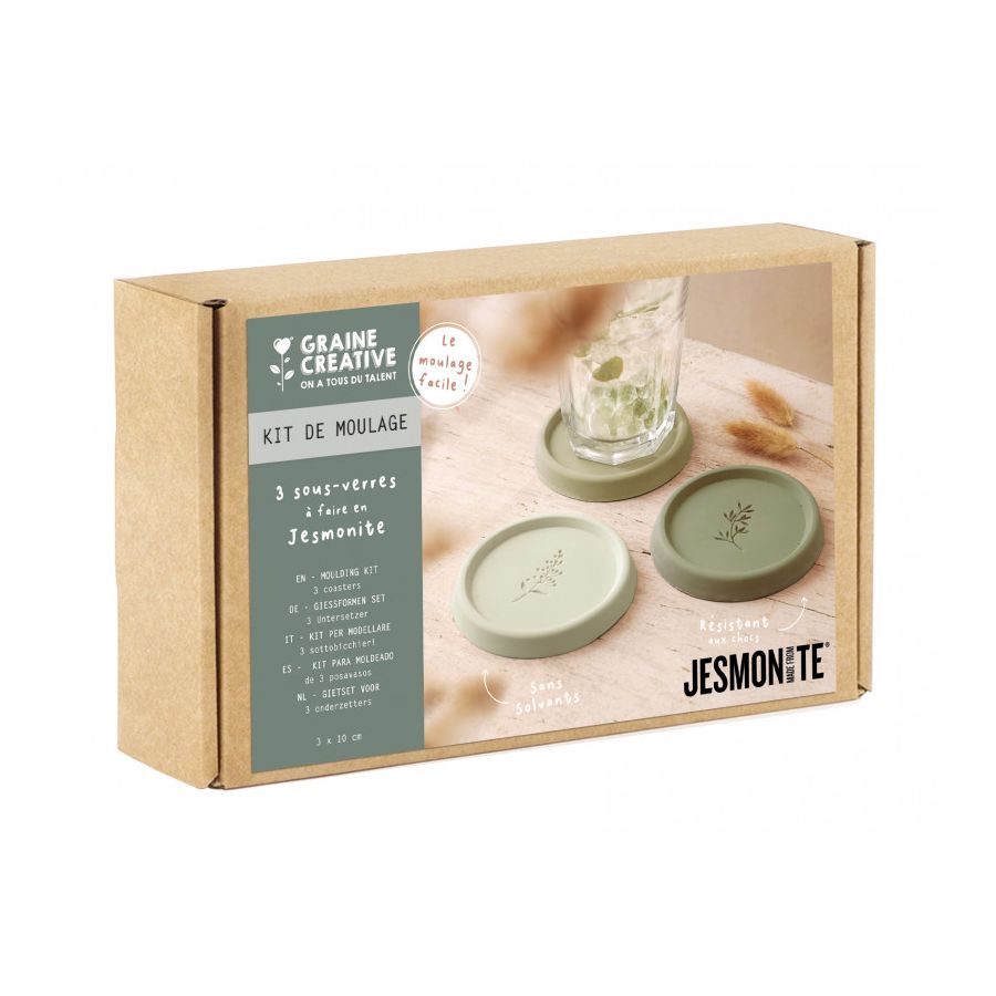 KIT DE MOULAGE 3 SOUS-VERRES EN JESMONITE