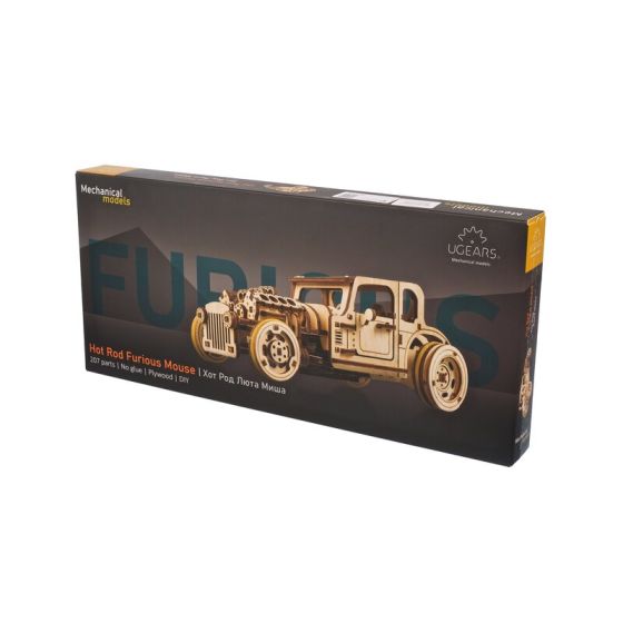 UGEARS MODELES MECANIQUES : HOT ROD FURIOUS MOUSE 18.5X7.5X12 CM