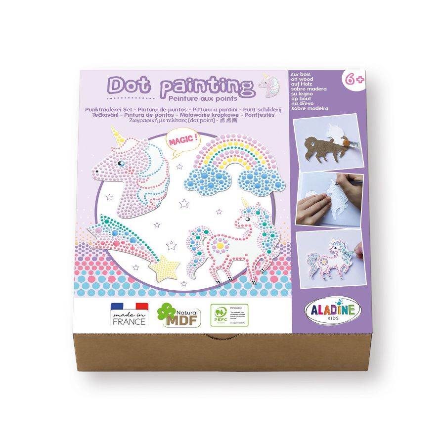 COFFRET DOT PAINTING LICORNE - ALADINE