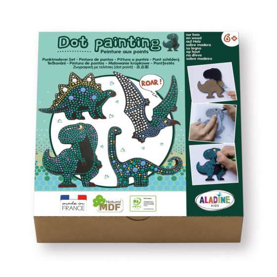 COFFRET DOT PAINTING DINO - ALADINE