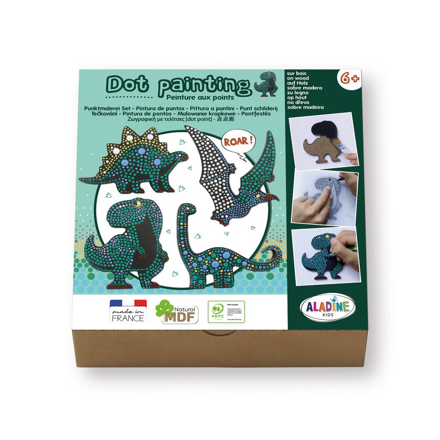 COFFRET DOT PAINTING DINO - ALADINE