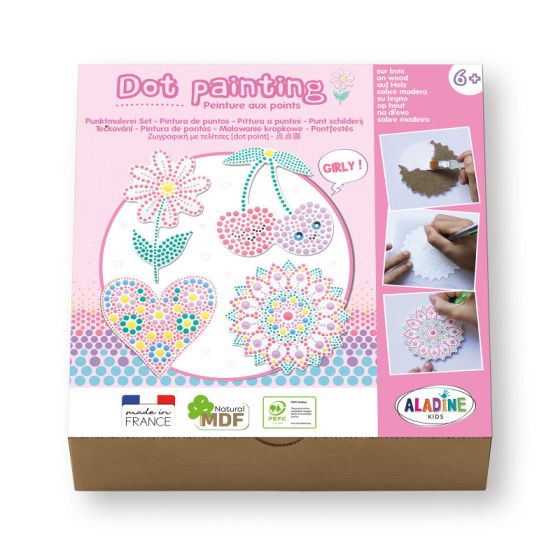 COFFRET DOT PAINTING GIRLY - ALADINE