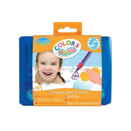 LOT DE 10 CRAYONS POUR LE BAIN