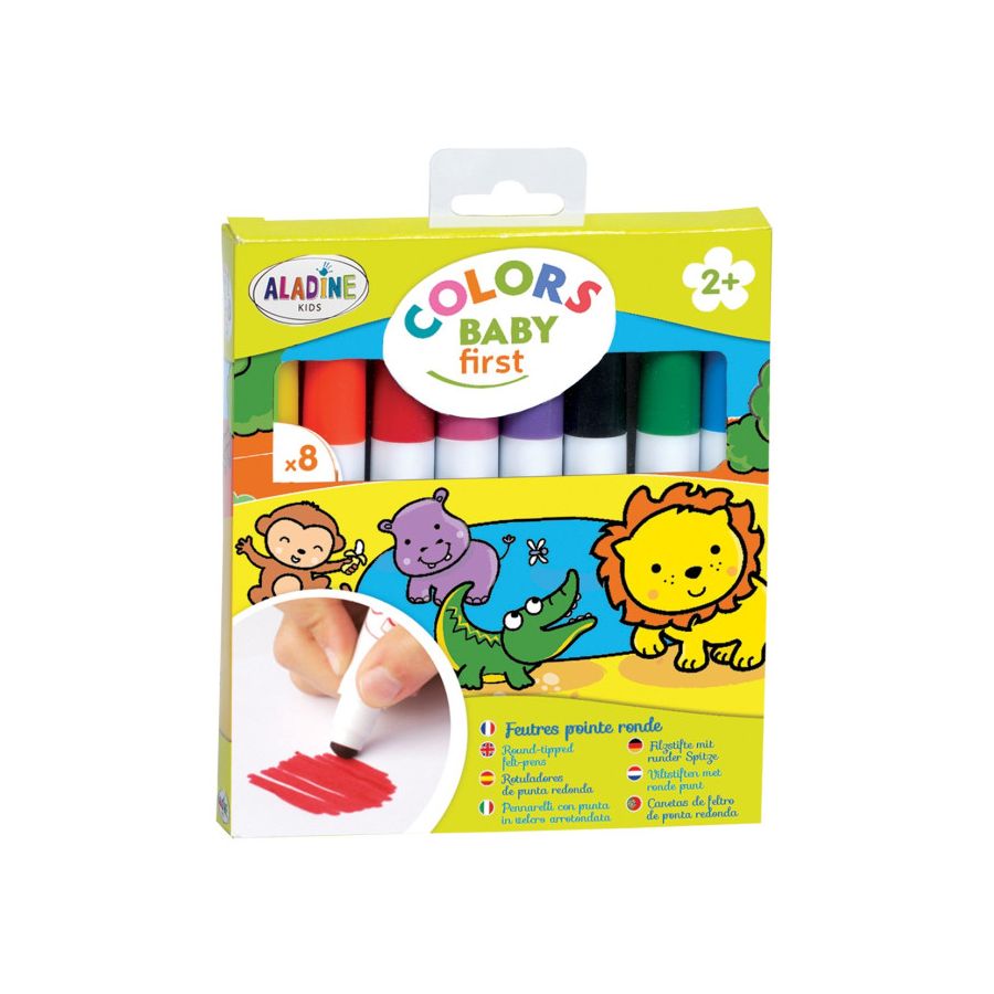 FEUTRES COULEUR BOUT ROND -  BABY FIRST