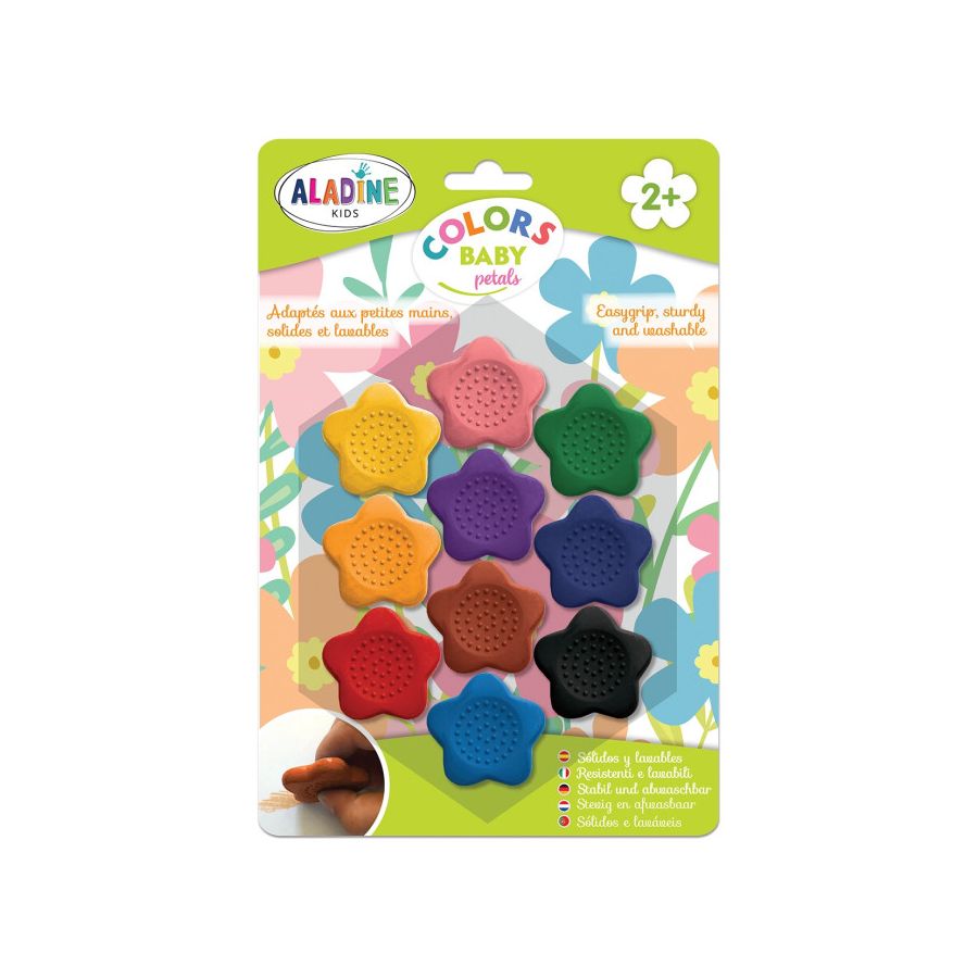 PASTELS DE CIRE SOLIDES ET LAVABLES - BABY PETALS