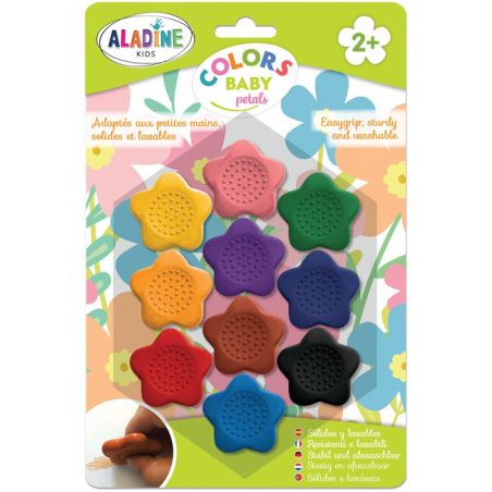 PASTELS DE CIRE SOLIDES ET LAVABLES - BABY PETALS