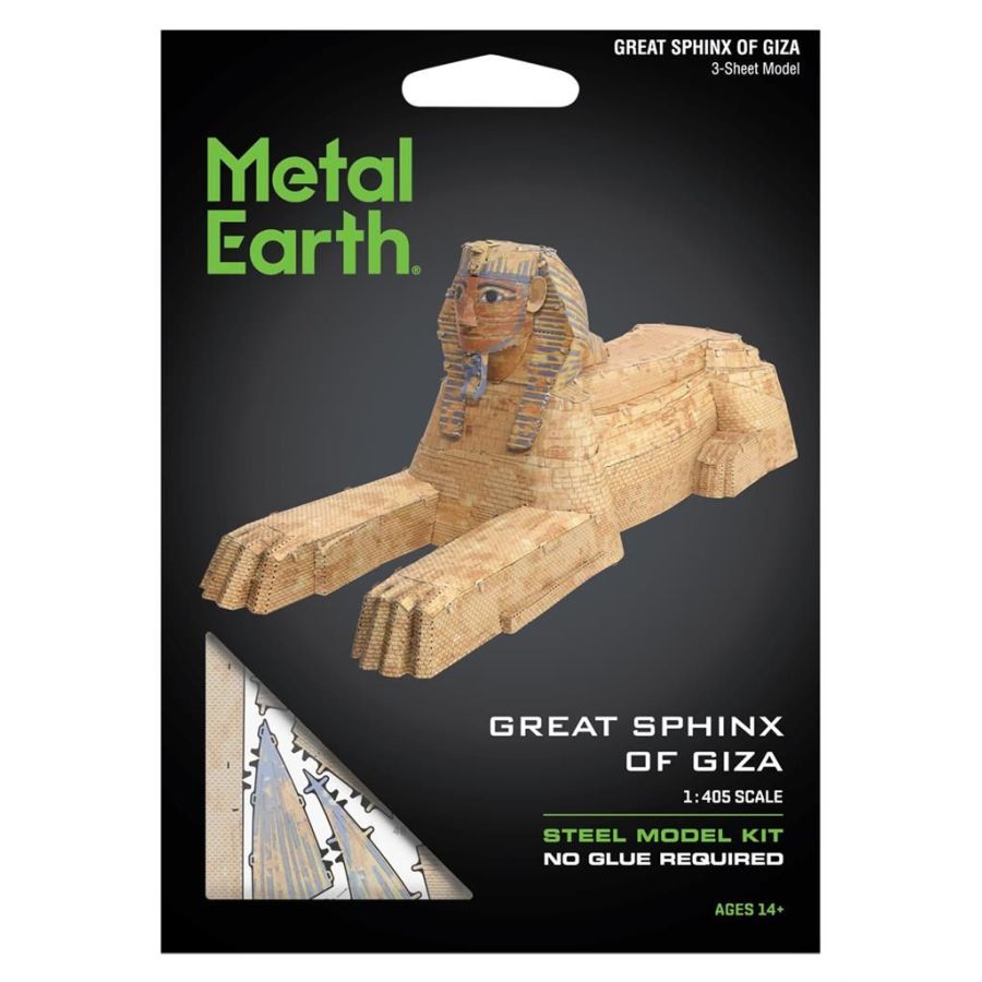 METAL EARTH ARCHITECTURE : GRAND SPHINX DE GIZEH 17.8x5.8x6 CM