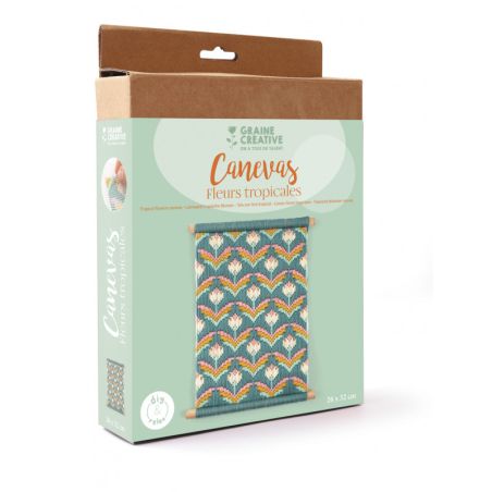 KIT CANEVAS FLEURS TROPICALES