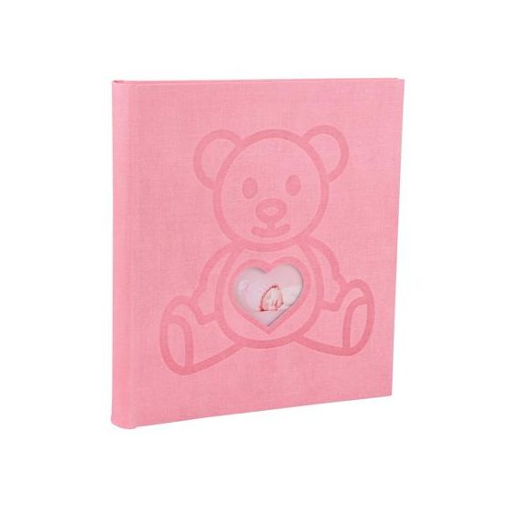 ALBUM PHOTO 29X32CM 60 PAGES TEDDY OURS ROSE