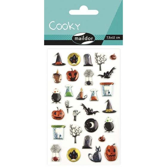 COOKY 1 PLANCHE STICKERS HALLOWEEN 7.5X12