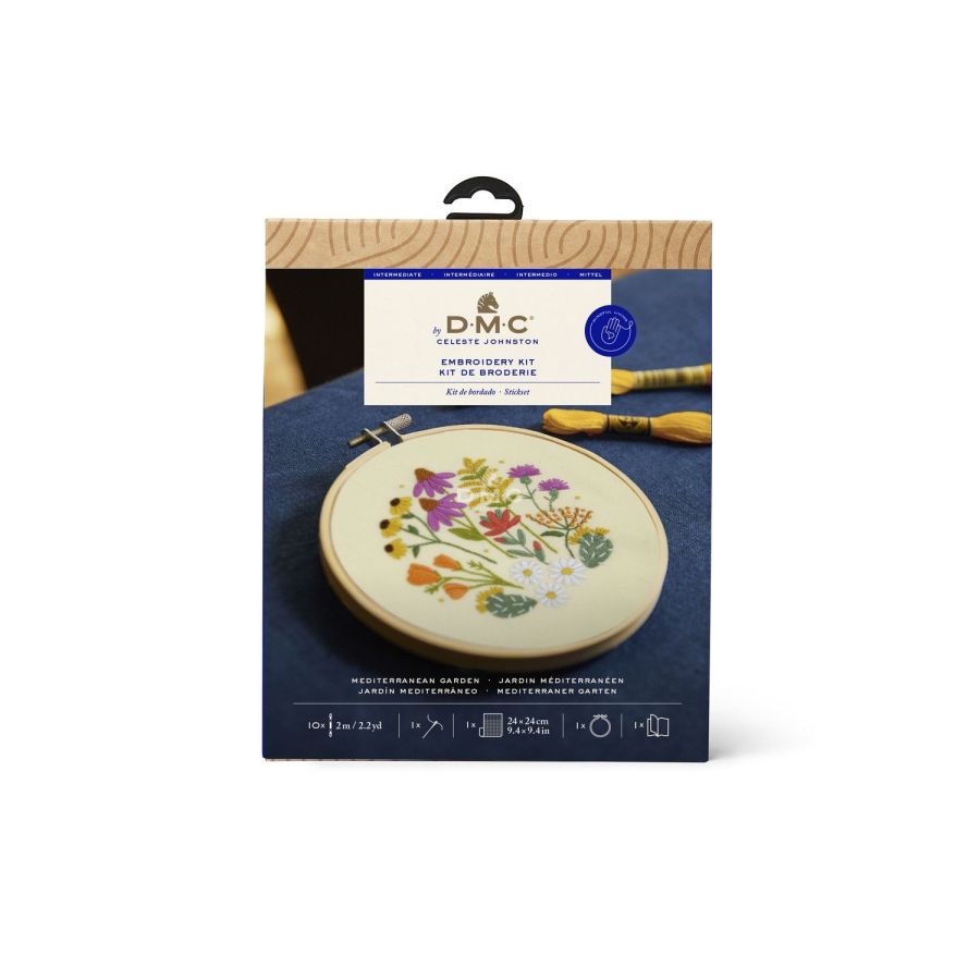 KIT BRODERIE CELESTE JOHNSTON : JARDIN MEDITERRANEEN