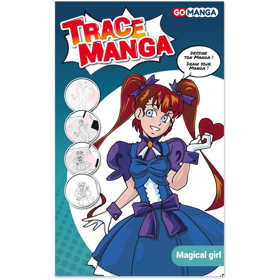 GO MANGA - GABARIT TRACE MANGA ECOLIERE MAGICAL GIRL