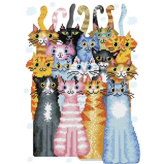 BRODERIE DIAMOND DOTZ - LE CONCERT DES CHATS