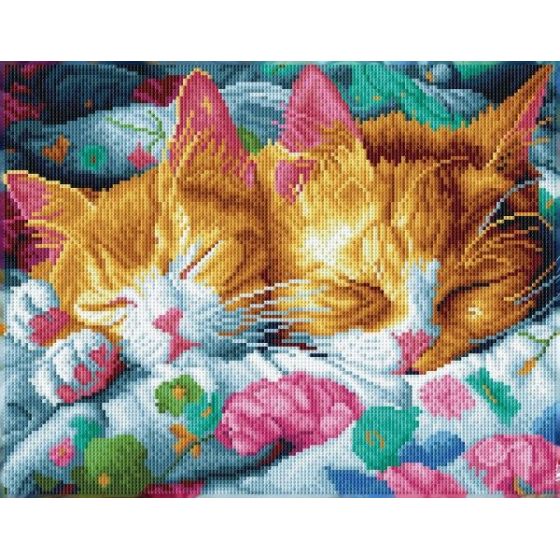 BRODERIE DIAMOND DOTZ - LA SIESTE DES CHATONS