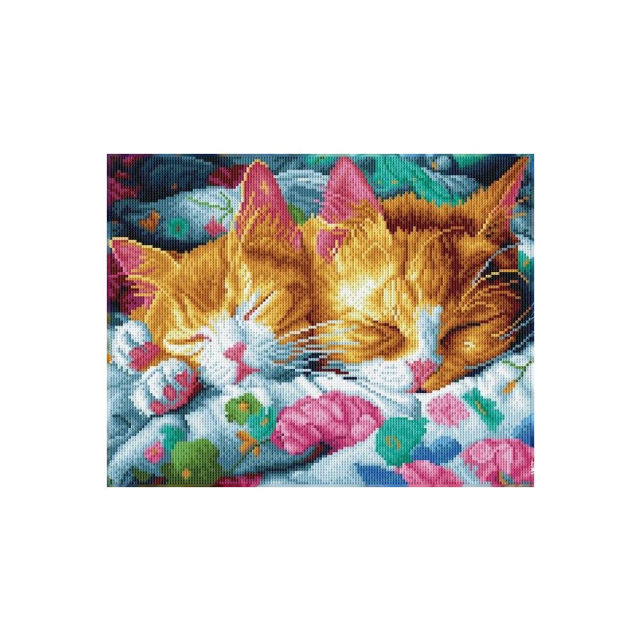 BRODERIE DIAMOND DOTZ - LA SIESTE DES CHATONS