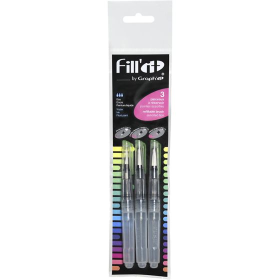 SET 3 PINCEAUX RESERVOIR 5ML IM#1736