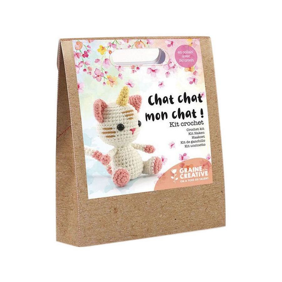 KIT CROCHET CHAT-LICORNE 150 MM