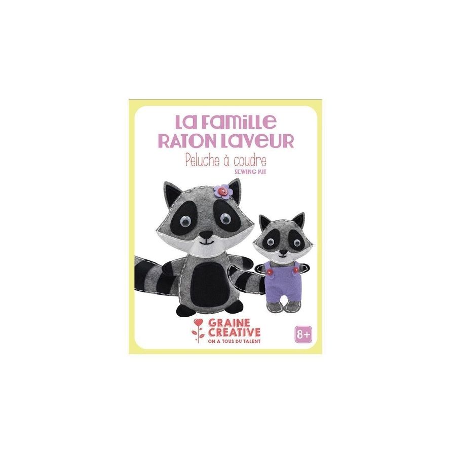 LA FAMILLE RATON LAVEUR PELUCHE A COUDRE