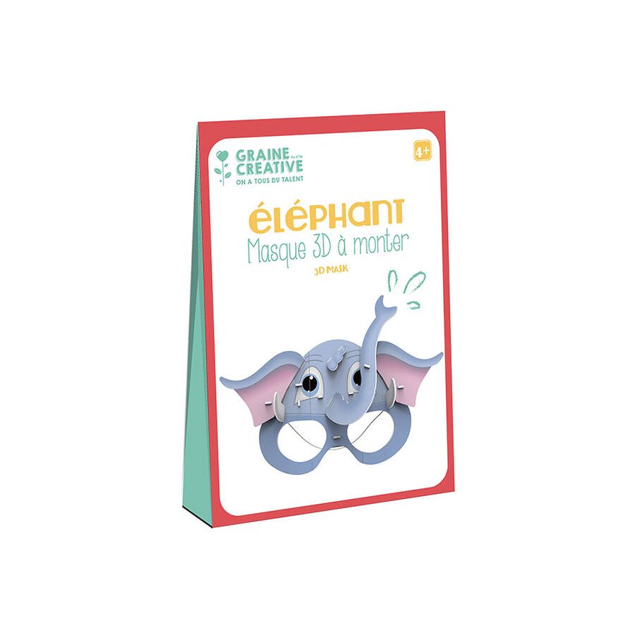 MASQUE 3D EN CARTON MOUSSE ELEPHANT