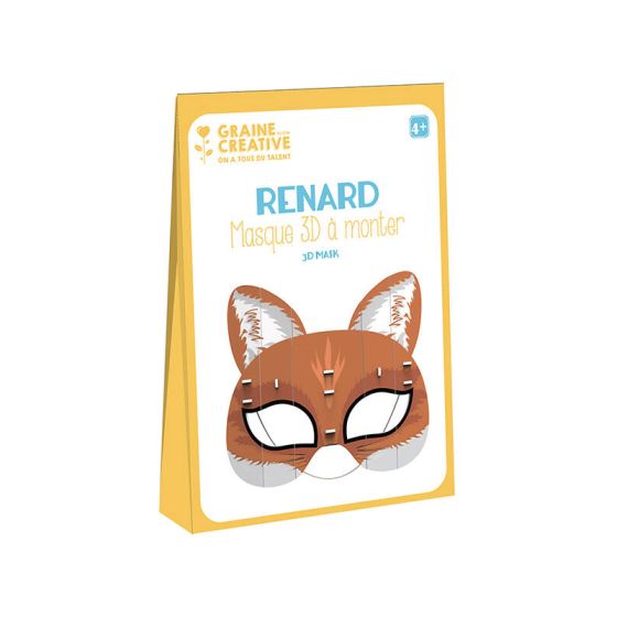 MASQUE 3D EN CARTON MOUSSE RENARD