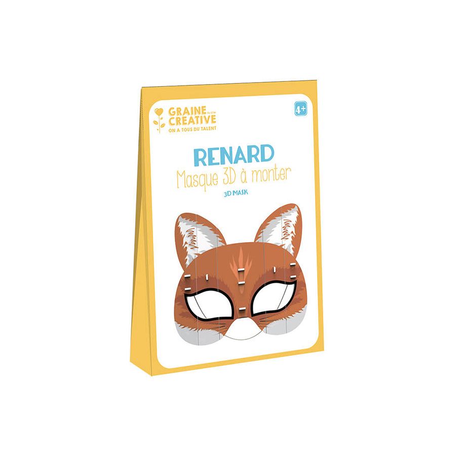 MASQUE 3D EN CARTON MOUSSE RENARD