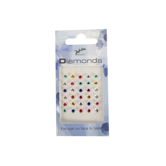 PLAQUETTE BIJOUX DE PEAU DIAMANTS MULTICOLORES 30 PIECES