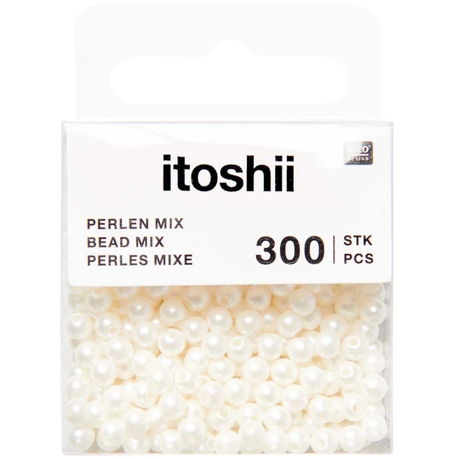 PERLES EN PLASTIQUE CREME DIAM 4 MM 300 PCS