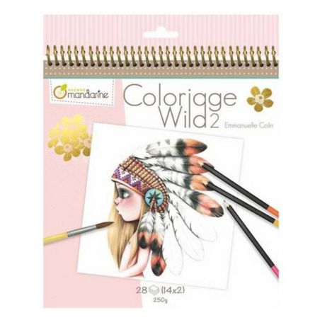 CARNET DE COLORIAGE WILD 2 AVENUE MANDARINE