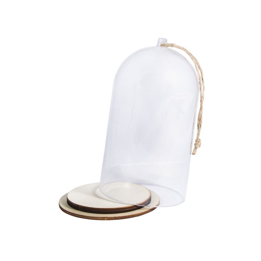 CLOCHE PLASTIQUE AVEC SOCLE - 8CM IM#1944