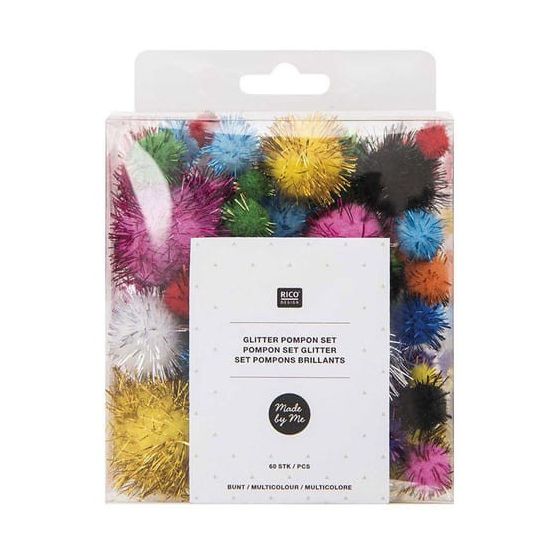 SET POMPONS BRILLANTS - MULTICOLOR IM#2080