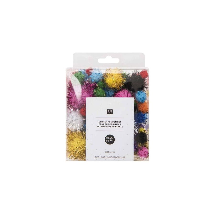 SET POMPONS BRILLANTS - MULTICOLOR IM#2080